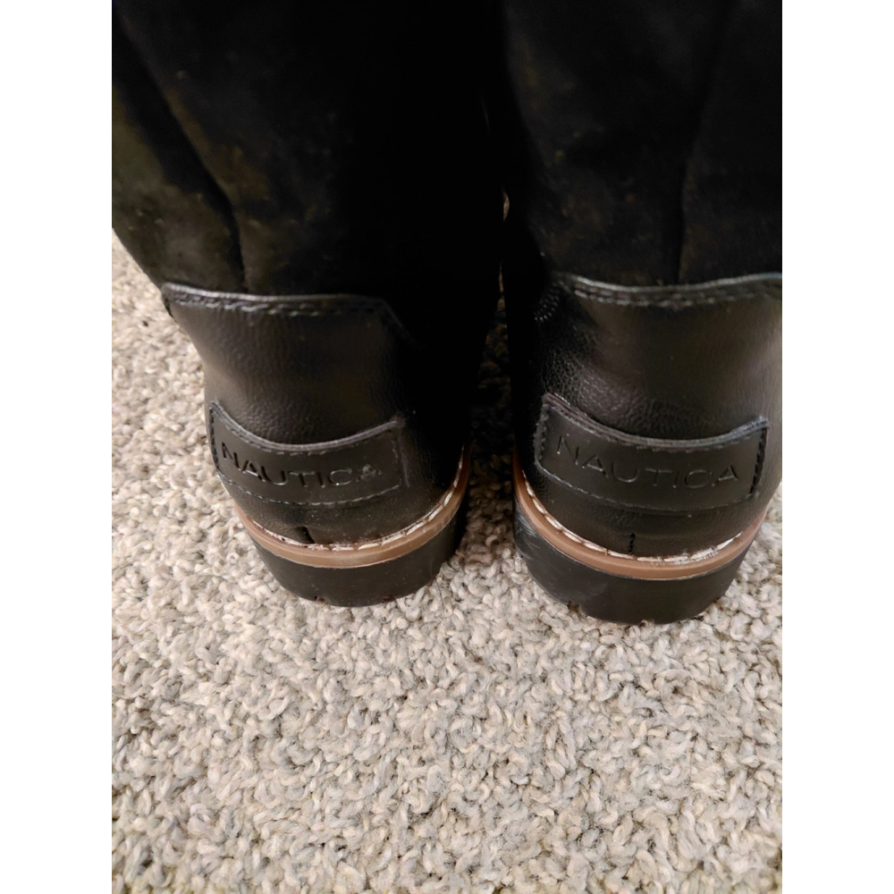 Nautica Women's Boots Size 7.5 Black Suede Leather Chukka - Picture 5 of 6